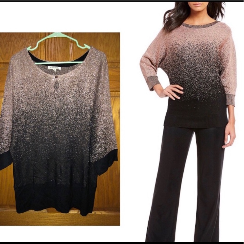 Studio Works shimmer metallic sweater
